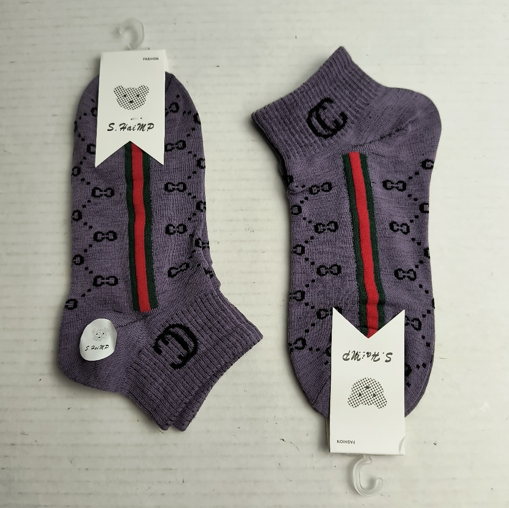 Inspired Women's Ankle Socks Size 5-10 Purple 2 Pair